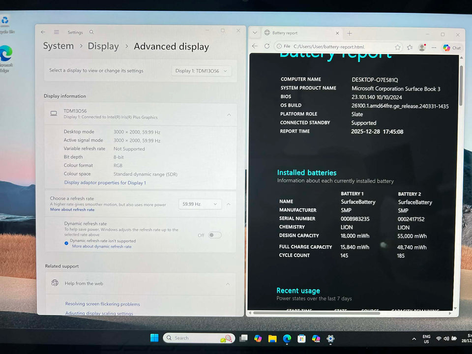 Microsoft Surfacebook 3 Laptop - i7-1065G7 - 32GB RAM - 1TB SSD - GTX 1650 - 3K Touch
