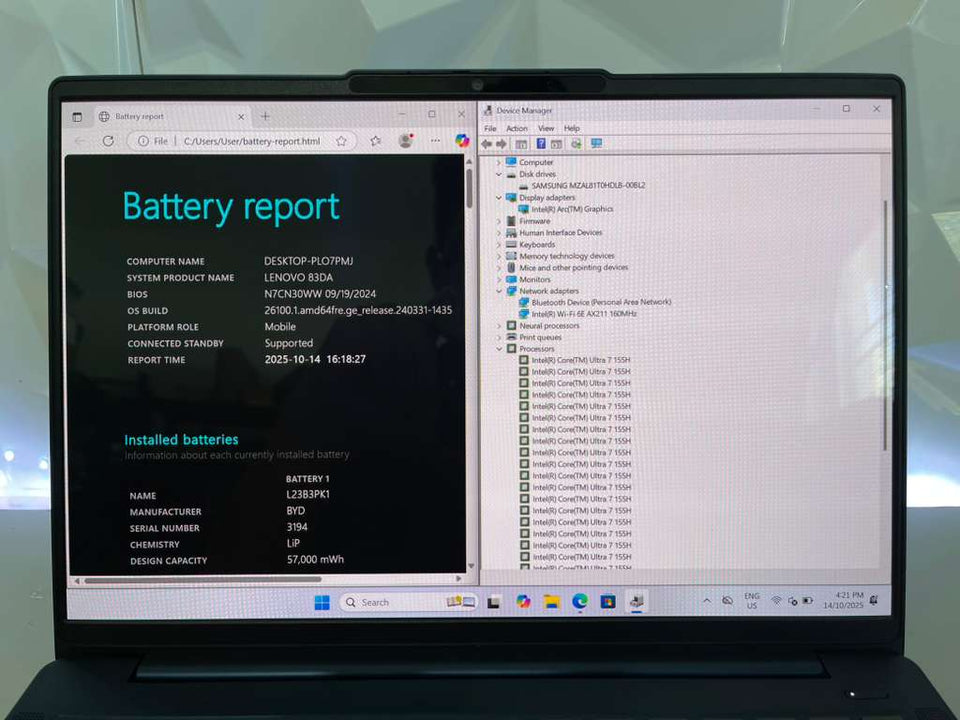Lenovo Yoga Slim 5 Laptop - Ultra 7 155H - 32GB LDDR5X - 1TB SSD - 100% Battery