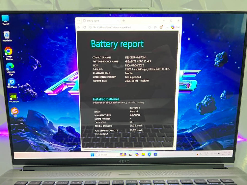 Gigabyte AERO RP86 – i7-12700H / 32GB DDR5 / 1TB Gen4 / RTX 3070Ti / 4K OLED